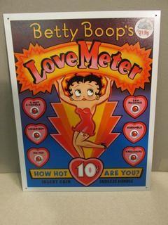 Betty Boop Love Meter Sign.