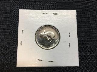 Centennial 5 Cent Canadian Coin.