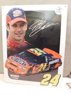 Jeff Gordon 2006 #24 DuPont Nascar Metal Sign.