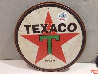 Texaco Metal Sign.