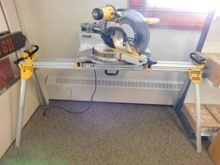 DeWalt DW723 Mitre Saw Stand with DWS782 12" Double Bevel Sliding Mitre Saw.