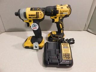 DeWalt 20V Drill & Driver Kit with Charger & (2) Batteries.