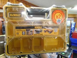 (2) DeWalt Clear Top Deep Pro Organizer Box 