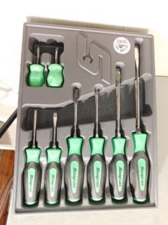 Snap On 8pc Comfort Grip Screwdriver Set.