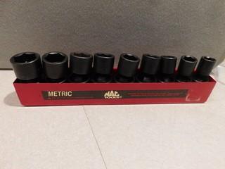 Mac Tools 10pc Metric 1/2" Drive Swivel Impact Socket Set 13mm-24mm.