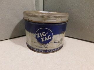 Zig Zag Cigarette Tobacco Tin.