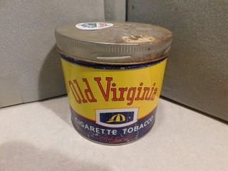 Old Virginia Cigarette Tobacco Tin.