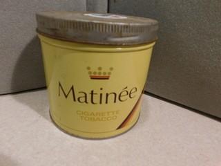 Matinee Cigarette Tobacco Tin.