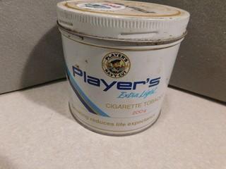Players Extra Light Tobacco Tin.