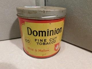 Dominion Fine Cut Tobacco Tin.