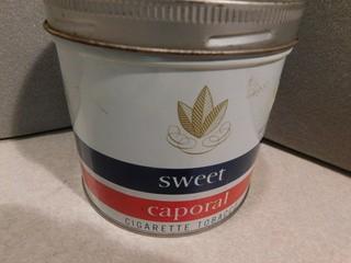 Sweet Caporal Cig Tobacco Tin.
