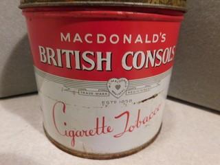 Macdonalds British Consols Cig Tobacco Tin.