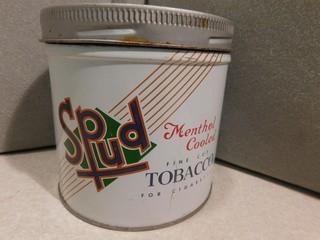 Spud Menthol Fine Cut Tobacco Tin.