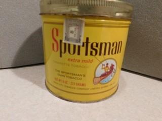 Sportsman Extra Mild Tobacco Tin.