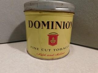 Dominion Fine Cut Tobacco Tin.