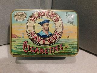 Players Navy Cut Cig Tobacco Tin.