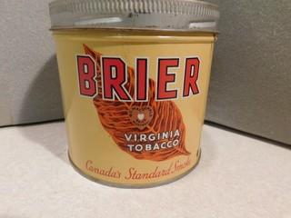 Brier Virginia Tobacco Tin.