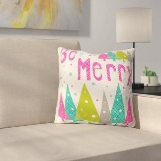 East Urban Home Be Merry Throw Pillow (Set of 2) (EHME8974_19873888)  