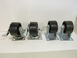 (2) Swivel & (2) Straight Castors.
