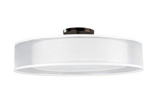 Cortez 4 Light 30 inch Oakley Bronze Flush Mount Ceiling Light in White/White CZF426QKBMV-WHWH