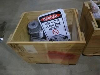 Quantity of Danger Signs and Eyelet Bolts