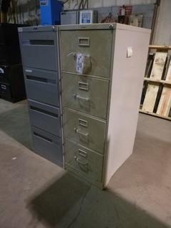 (2) 4 Drawer Filing Cabinets