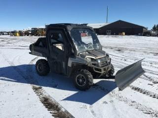 2011 Polaris Ranger Side By Side ATV c/w 800 EFI, Auto, Blade, Winch,  & Camoplast Tracks. Work Orders Available In Office. Showing 5412 Kms.  S/N 4XATY76A1B4207045.