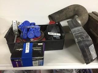 Lot of Power Adapter, Bandsaw Blades, Heater, Etc.