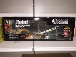 Bushnell 660X 60mm Refractor Telescope.