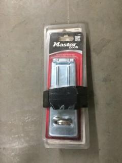 (2) Master Lock Steel Hinged Hasps.