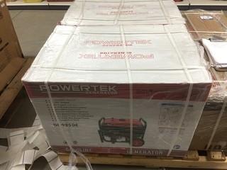 Powertek DG9250E 120/240V 9250W Electric Start Gas Generator, Unused.