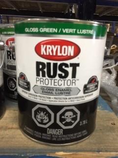 1 Gallon Krylon Rust Protector Gloss Green Enamel.