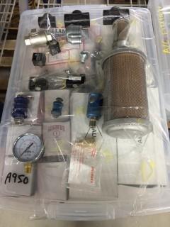 Quantity of Assorted Mufflers, Gauges, Switches, Etc.