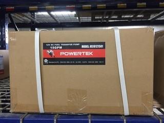 Powertek 15 GPM 12V DC Fuel Transfer Pump, Unused.