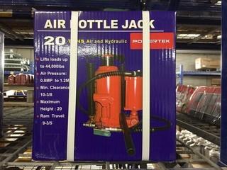 20 Ton Air Bottle Jack, Unused.