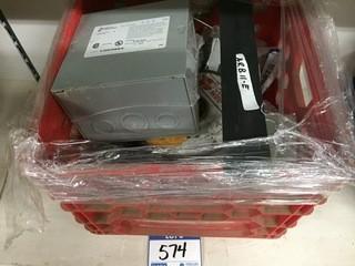 Crate Containing Electrical Supplies.