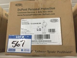 Quantity of DuPont Shoe Covers, Size Large.