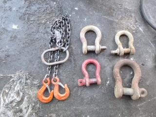Quantity of Shackles, Tie Strap, Pin Bars, Chain with Hooks