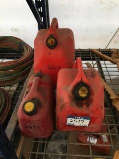 (3) Various Sized Jerry Cans.