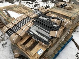Quantity of 18" Flat Steel Construction Stakes with Holes.