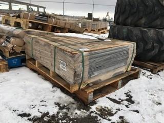 Quantity of 36" Flat Steel Construction Stakes with Holes.