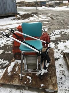 Green Highchair / White Rack
