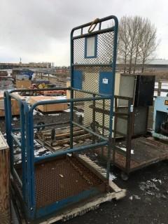 Blue High Work Maintenance Forklift Man Basket.