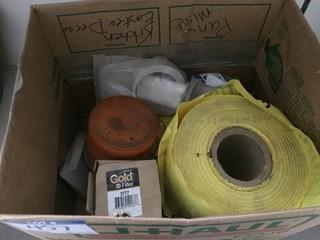 Lot of Caution Tape, Filter, Beacon, Etc.