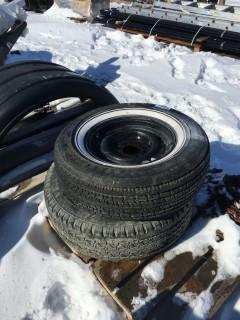 (2) Tires LR 78-25 with Rims, P265/70R17.