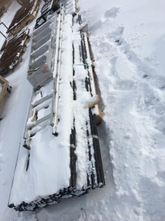 (10) Dura Light 17 Gauge, 1 3/8" x 10' Swedge End Black Top Rail