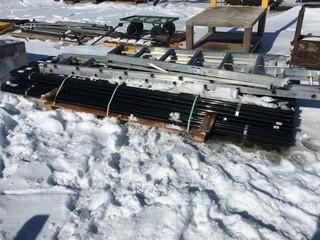 (10) Dura Light 17 Gauge, 1 3/8" x 10' Swedge End Black Top Rail