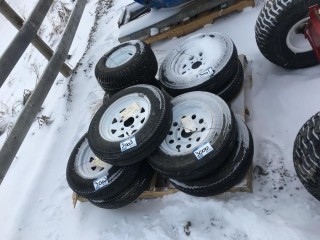 (4) 4 Bolt Rims and Tires
