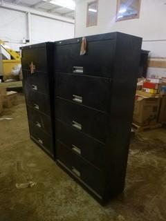 (2) 5-Drawer Filing Cabinets