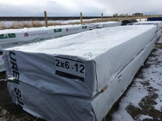 Lift of 2"x6" - 12' Lumber. **Top Lift** (Approx. 42 Pieces Per Lift)